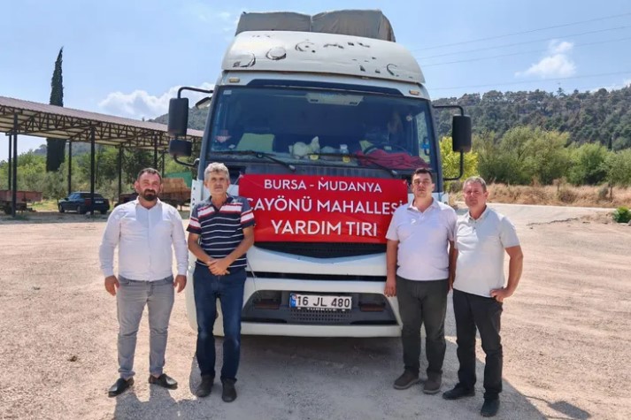 Bursa Mudanya’dan Yangınzedelere Bilecik’e Saman Desteği